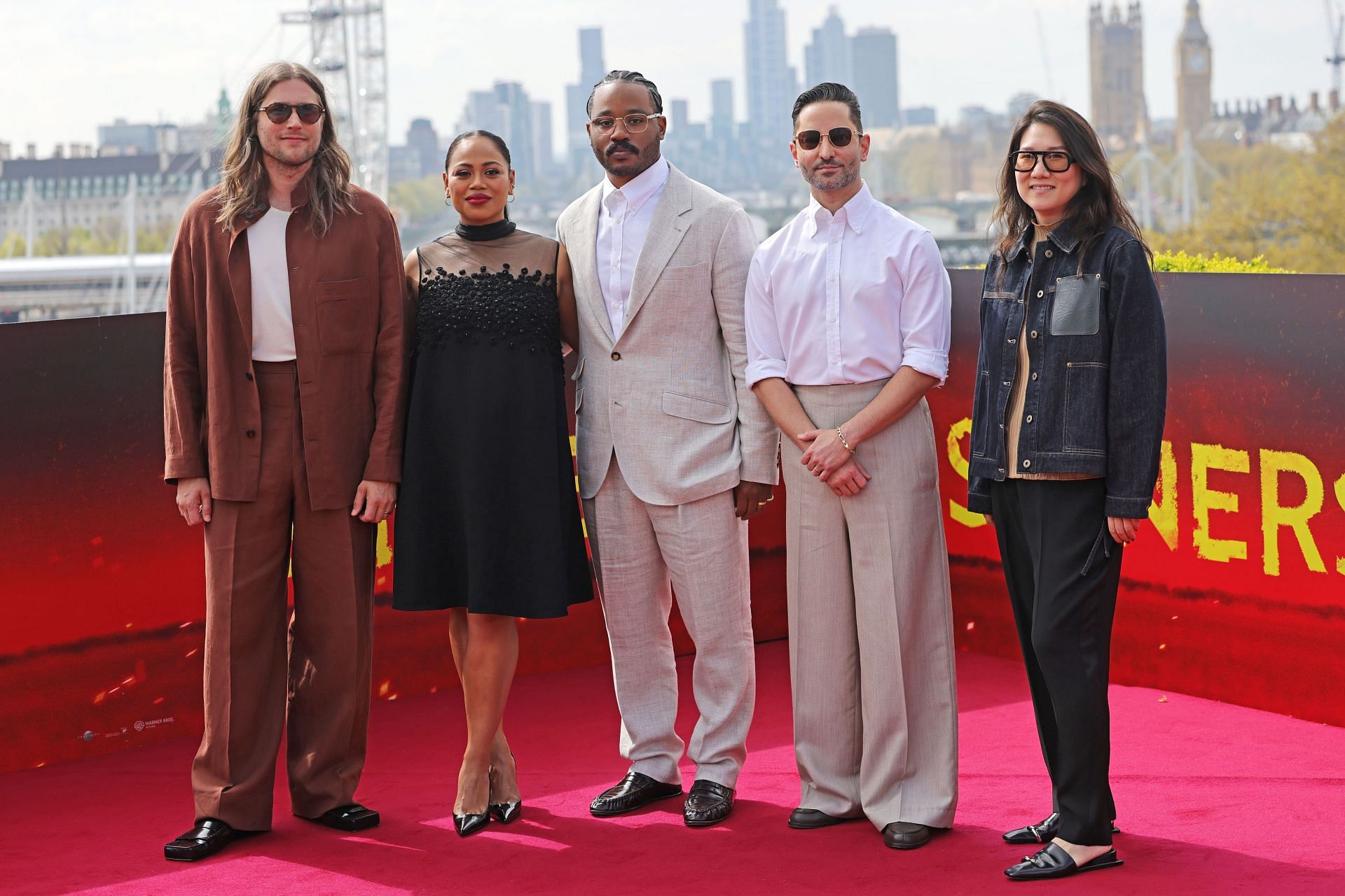 Göransson (Left) with Coogler (Center) and team at the Sinners London Photocall (Image via Getty)